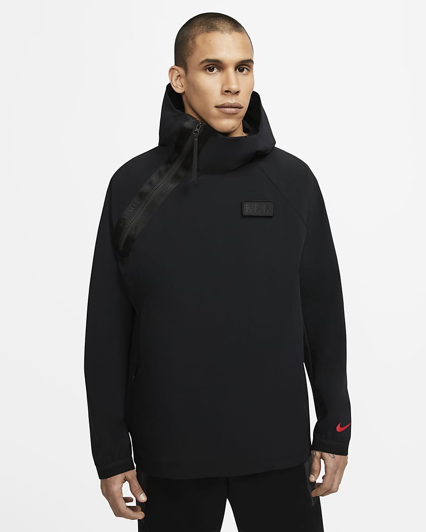 FFF Tech Pack Woven Jacket - Black / University Red #fff #france #nikefootball
