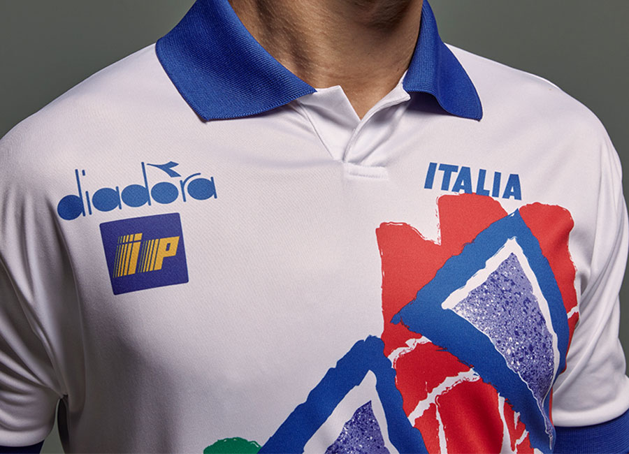 Italy Diadora USA 94 Training Shirt #azzurri #italia #IeriOggiDiadora #diadora