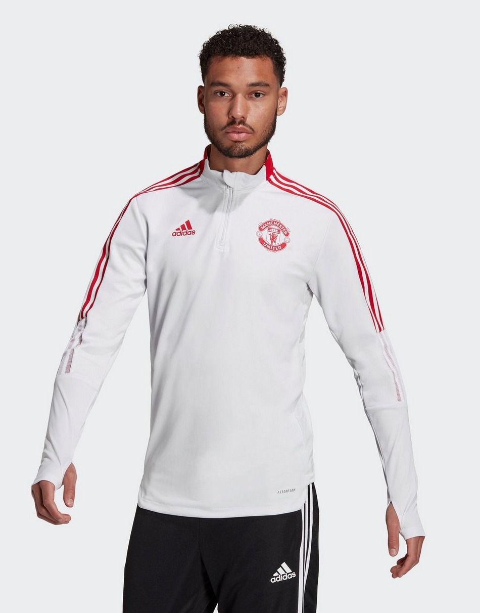Manchester United 21/22 Training Top - Grey / Real Red