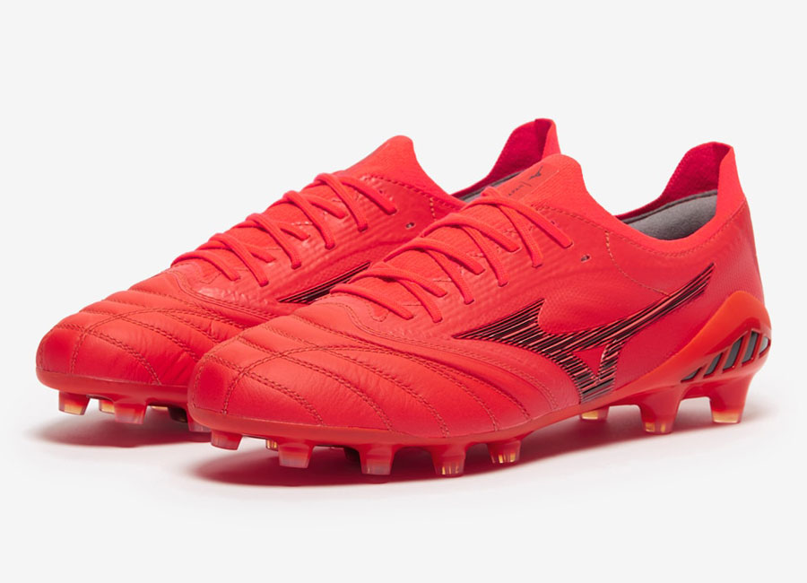 Mizuno Morelia Neo 3 ß Made In Japan FG Ignition Red - Ignition Red / Black #Mizuno #Mizunofootball #footballboots