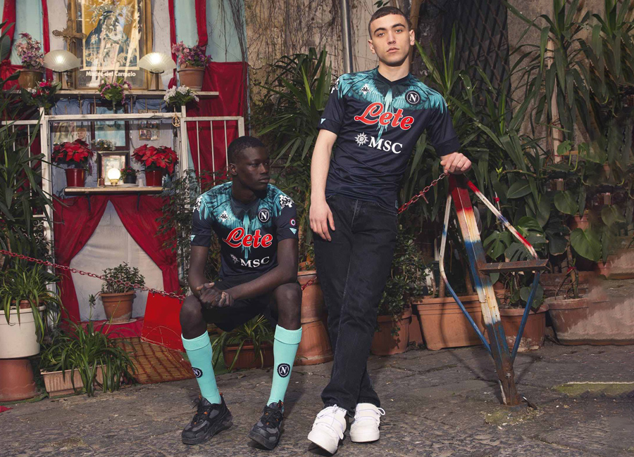Kappa X Marcelo Burlon X Napoli 2021 Home and Goalkeeper Kits #MarceloBurlon #CountyofMilan #sscnapoli #kappasport