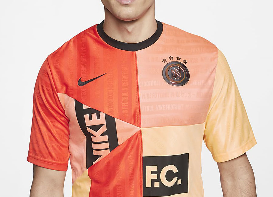 Nike F.C. Away Germany - Atomic Pink / Habanero Red / Melon Tint / Black #nikefootball #nikefc #footballshirt