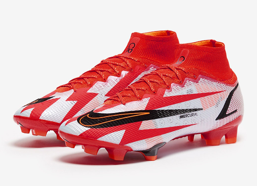 Nike Mercurial Superfly VIII Elite CR7 FG - Chile Red / Black / Ghost / Total Orange #footballboots #nikefootball #cr7