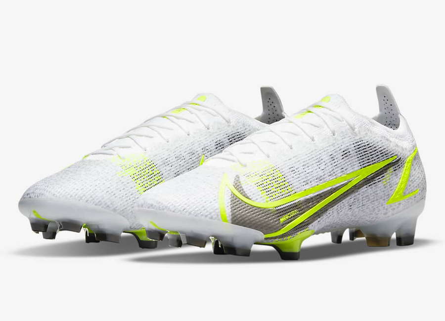Nike Mercurial Vapor 14 Elite FG Silver Safari - White / Metallic Silver / Volt / Black #footballboots #nikefootball