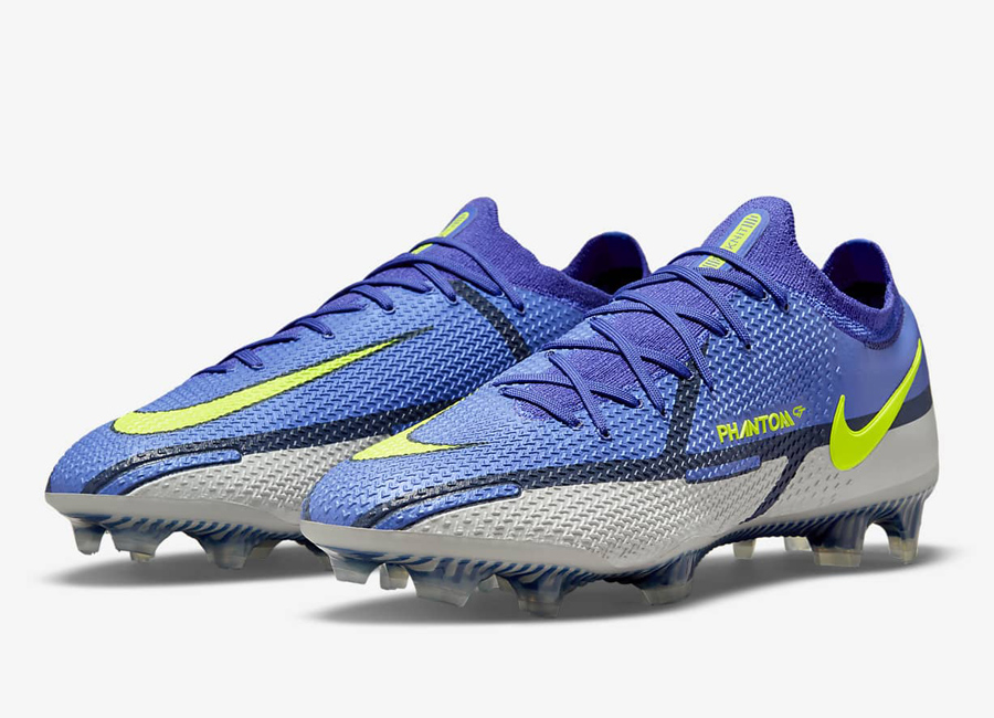 Nike Phantom GT2 Elite FG Recharge - Sapphire / Grey Fog / Blue Void / Volt #footballboots #nikefootball