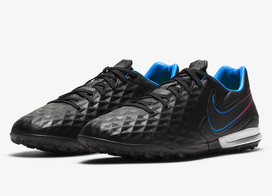Nike React Tiempo Legend 8 Pro TF Black x Prism - Black / Siren Red / Light Photo Blue #nikefutbol #nikefootball