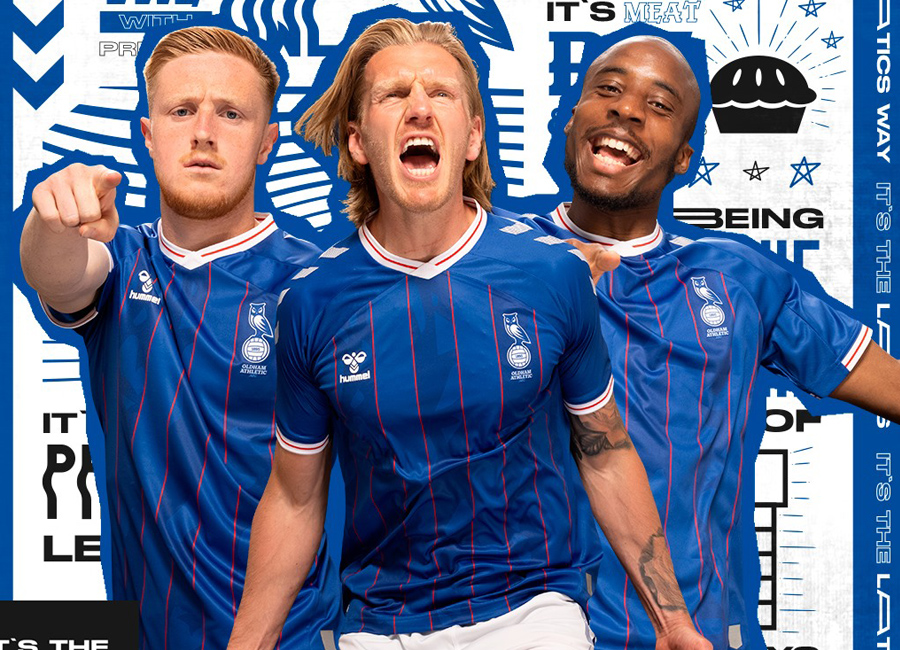 Oldham Athletic 2021-22 Hummel Home Kit #oafc #OldhamAthletic #saherethegame