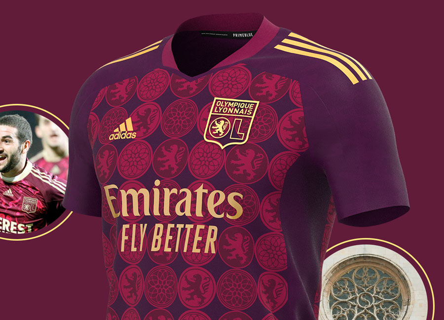 Olympique Lyon Away Shirt Concept by Kitkong @TheKitKong #kitdesign #OlympiqueLyon #teamOL #Lyon