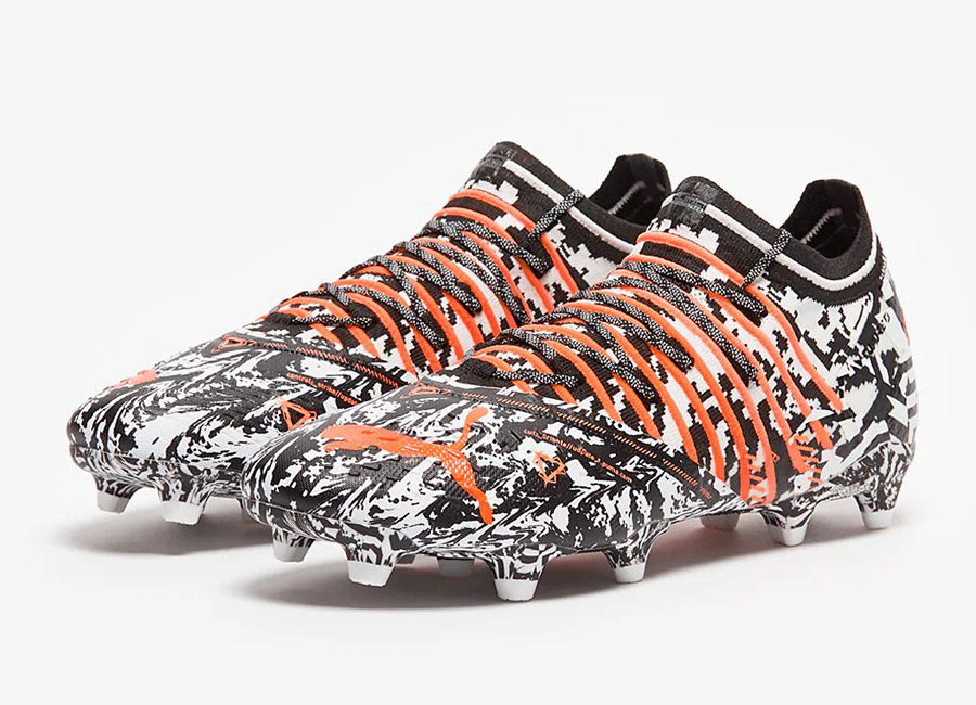 Puma Future Z 1.3 Teazer FG/AG - Puma White / Puma Black / Neon Citrus / Ultra Orange #footballboots #pumafootball #neymar