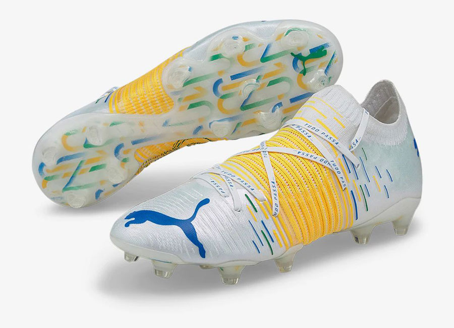 Puma Future Z Neymar x Copa America FG - White / Yellow Alert / Black #footballboots #pumafootball #Neymar