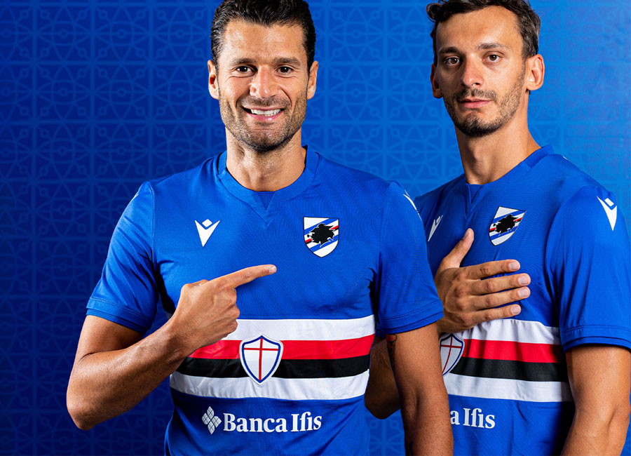 Sampdoria 2021-22 Macron Home Kit #SampNuovaCamunia #Sampdoria #samp #macronsports