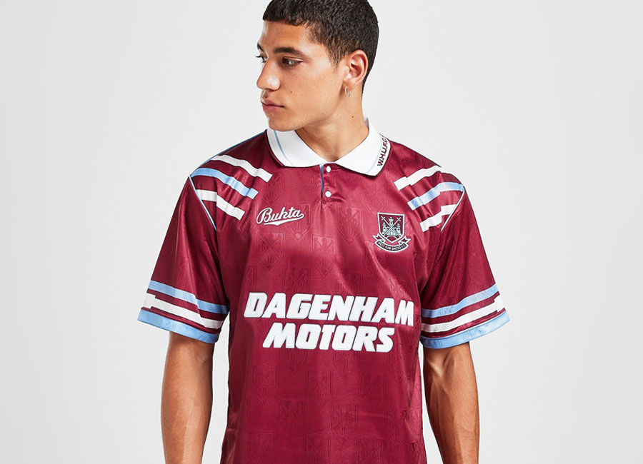 West Ham United 1992 Bukta Home Retro Shirt #WestHamUnited #whufc #westham #ScoreDraw #AdmiralRetro