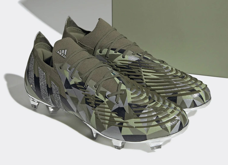 Adidas Predator Edge Crystal.1 FG - Focus Olive / Silver Metallic / Magic Lime #footballboots #adidas #adidasfootball