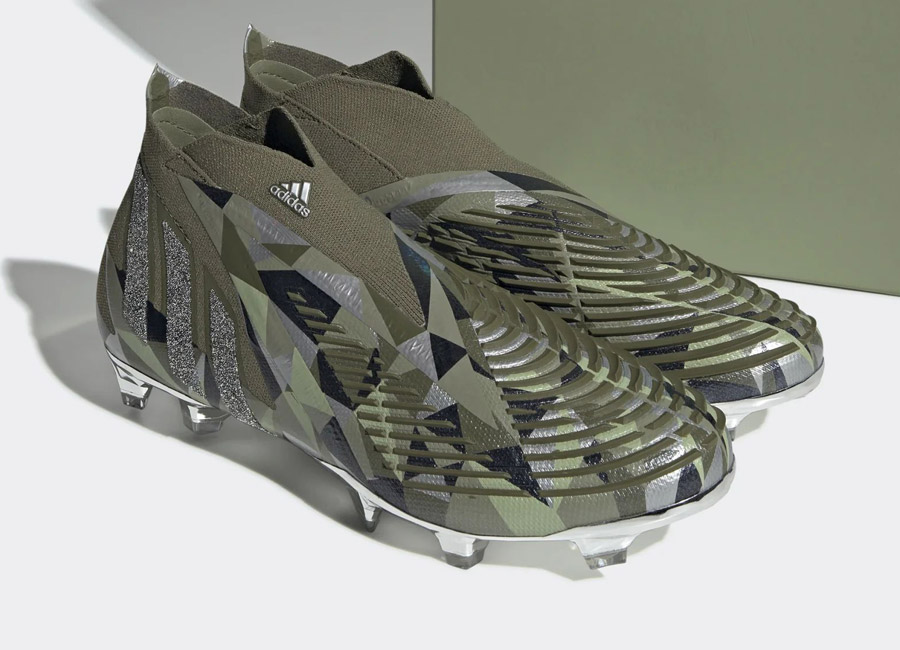Adidas Predator Edge Crystal+ FG - Focus Olive / Silver Metallic / Magic Lime #footballboots #adidas #adidasfootball