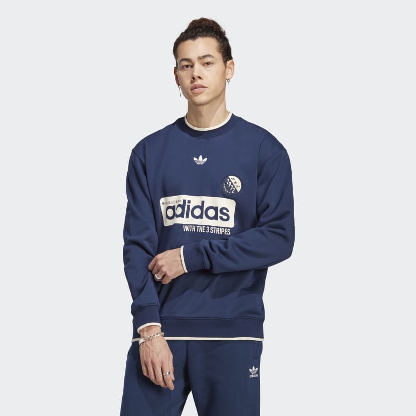 Adidas Blokepop Crewneck Sweatshirt - Night Indigo
