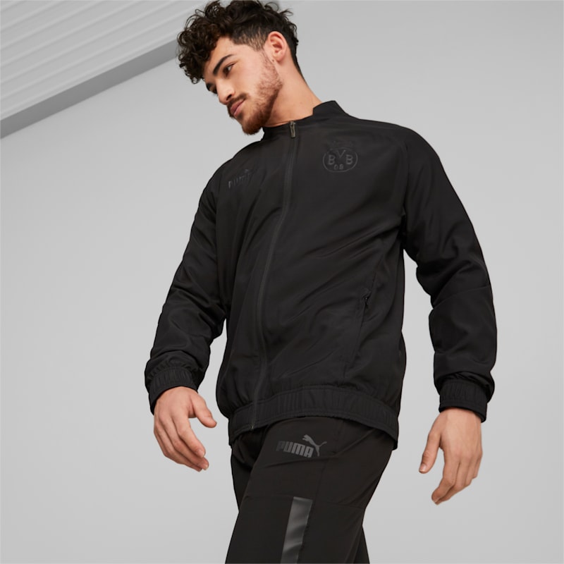 Borussia Dortmund Prematch Jacket - Puma Black