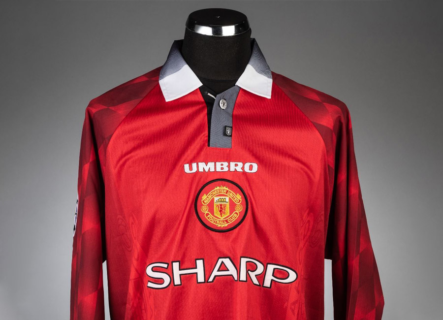 Going, Going, Gone - Eric Cantona's 1997 Manchester United Champions League Jersey #matchworn #shirtcollector #mufc #umbro #ManchesterUnited #EricCantona
