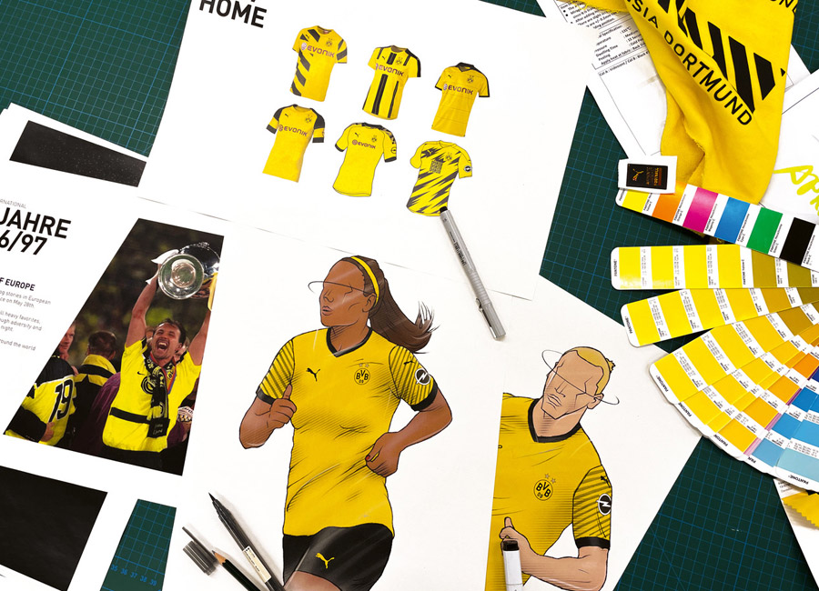 How is a Borussia Dortmund shirt made? #BVB #BorussiaDortmund #pumafootball #kitdesign