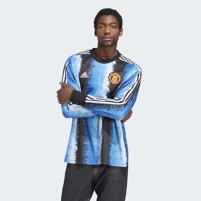 Manchester United 2023 Adidas Icon Goalkeeper Jersey - Black / Real Blue