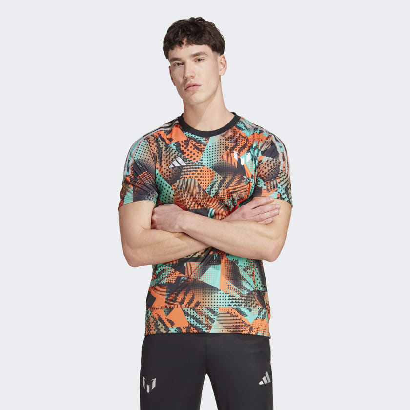 Adidas Messi Graphic Training Jersey - Black / Mint Rush