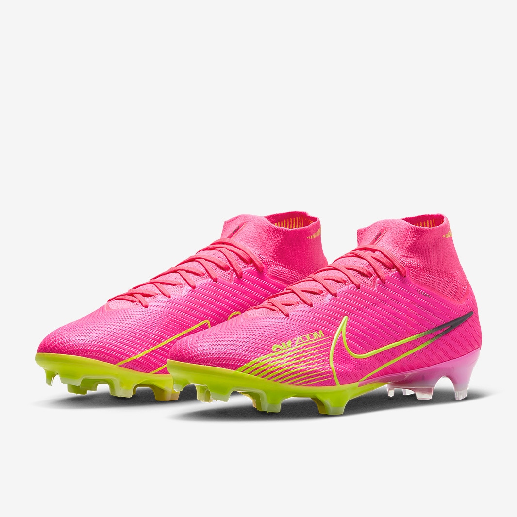 Nike Air Zoom Mercurial Superfly IX Elite FG Luminous - Pink Blast / Volt / Gridiron