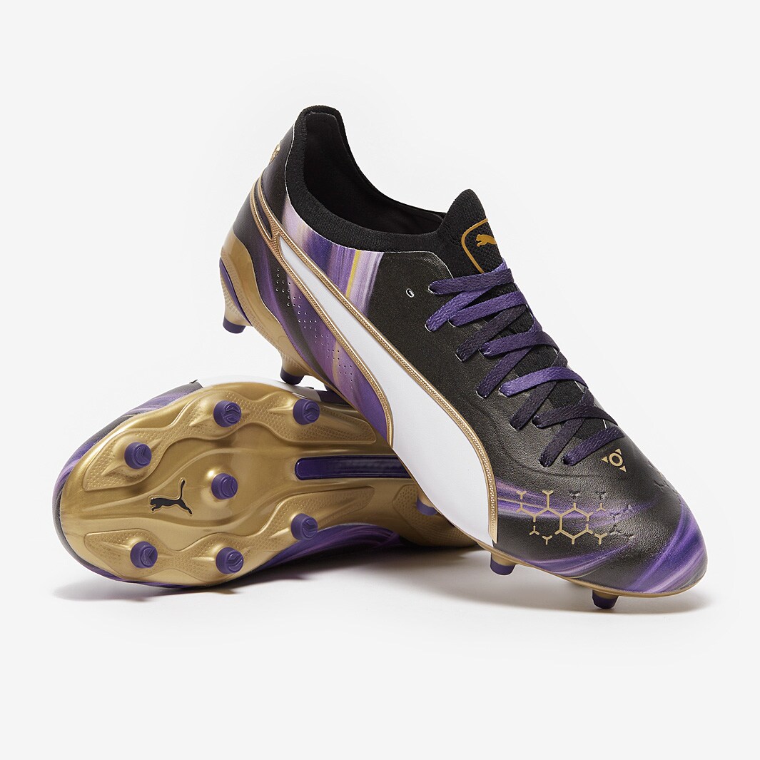 Puma King Ultimate Elements FG/AG -  Puma Black / Puma Gold / Team Violet