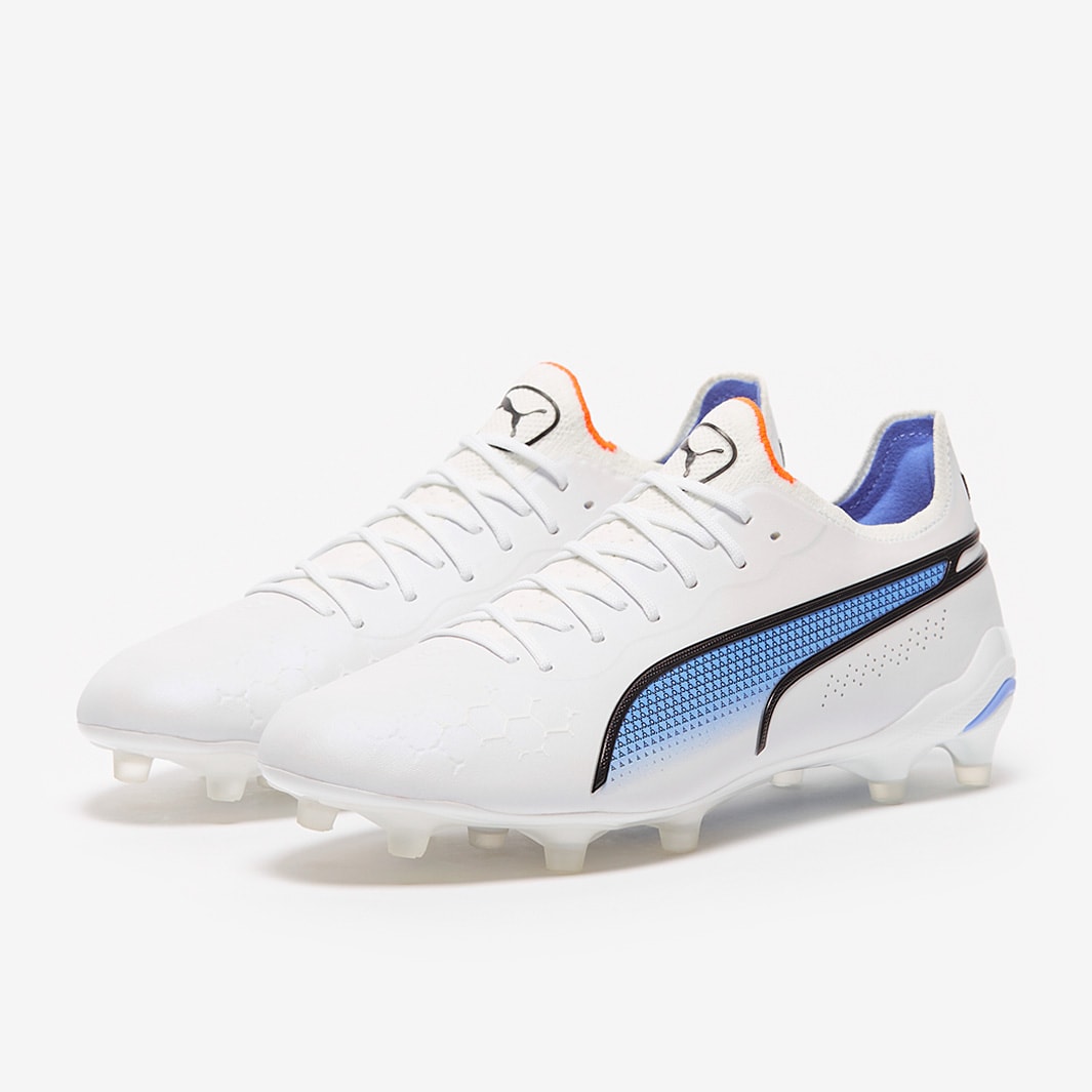 Puma King Ultimate FG/AG -  Puma White / Puma Black / Blue Glimmer / Puma Ultra Orange