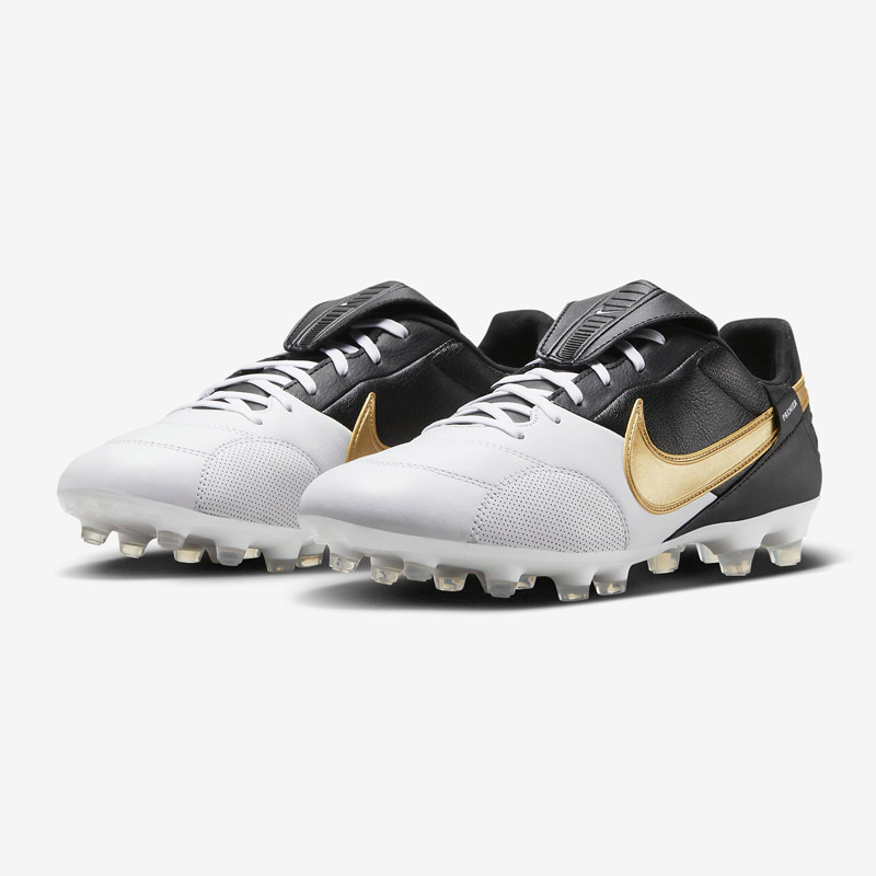 The Nike Premier 3 FG - White / Black / Metallic Gold