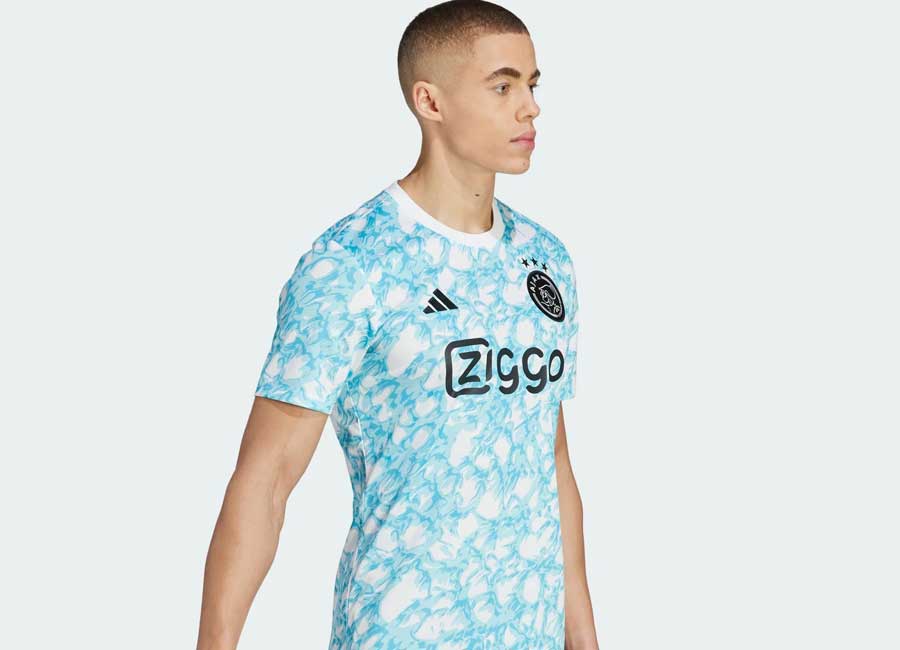 Ajax 2023-24 Adidas Pre-match Jersey - Lucid Cyan / Pulse Aqua / Core White