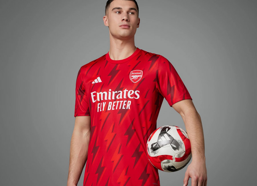 Arsenal 2023-24 Adidas Pre-match Jersey - Better Scarlet