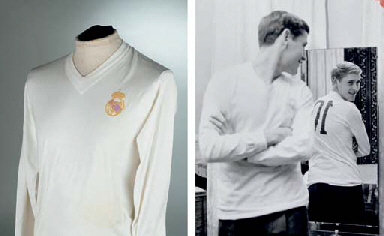 A WHITE PUSKAS REAL MADRID SHIRT A WHITE REAL MADRID SHIRT