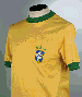 A YELLOW c1971 BRAZIL SHORT-SLEEVED SHIRT A YELLOW BRAZIL SHORT-SLEEVED SHIRT