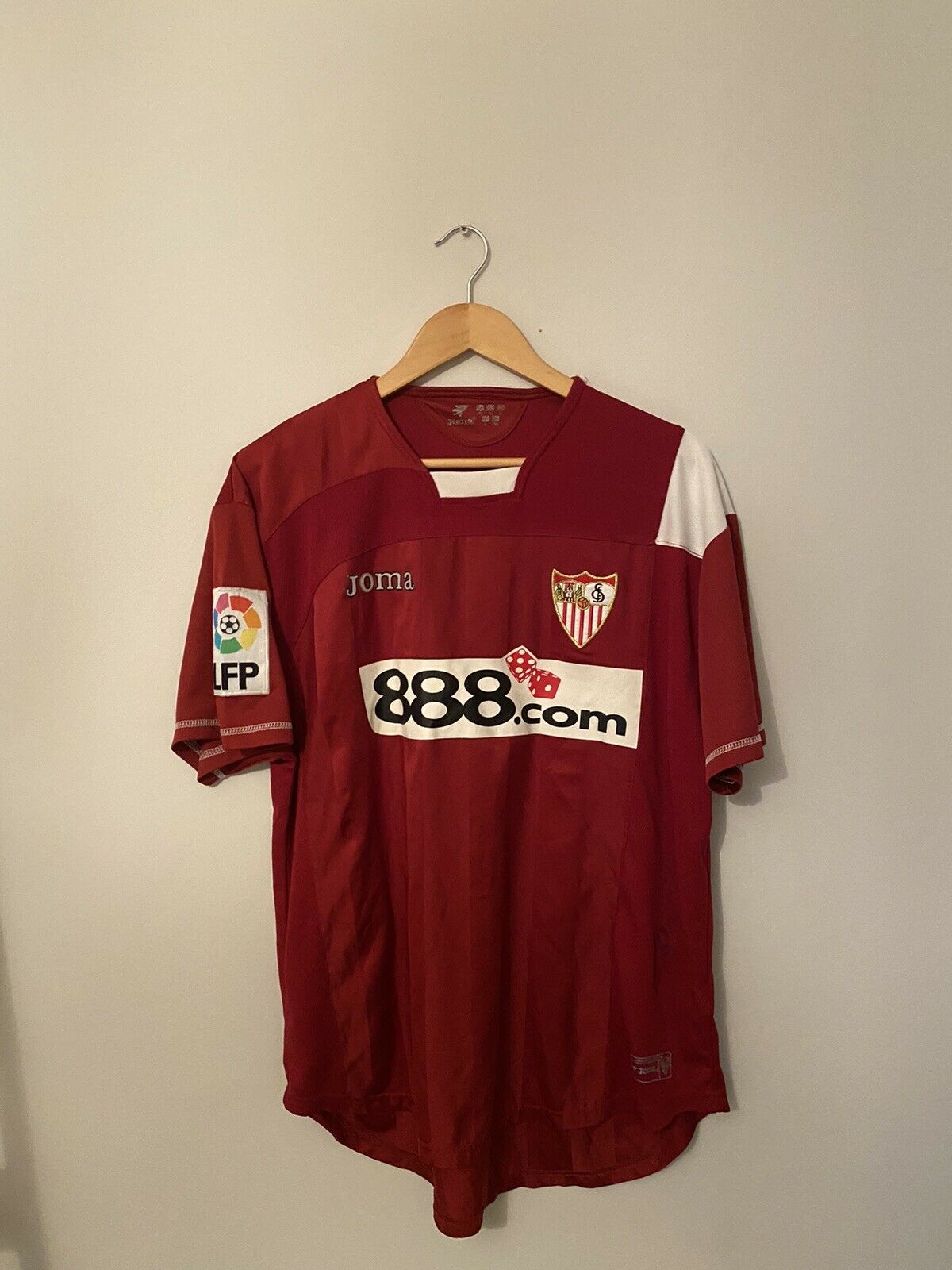 Sevilla 07 08 home away third shirts b