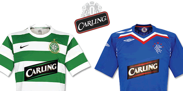 Carling, which sponsors Celtic and Rangers, will take its name off child-sized shirts from next season.