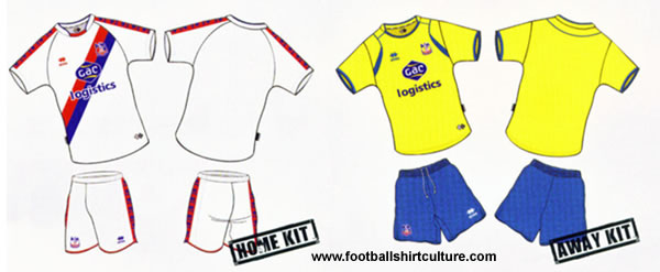 Crystal Palace home and away kit 08/09 by errea Crystal Palace home and away kit 08/09 by errea