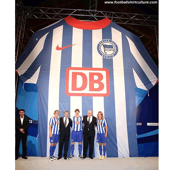 Hertha Berlin launched their new 08/09 home kit made by Nike. Hertha Berlin launched their new 08/09 home kit made by Nike.