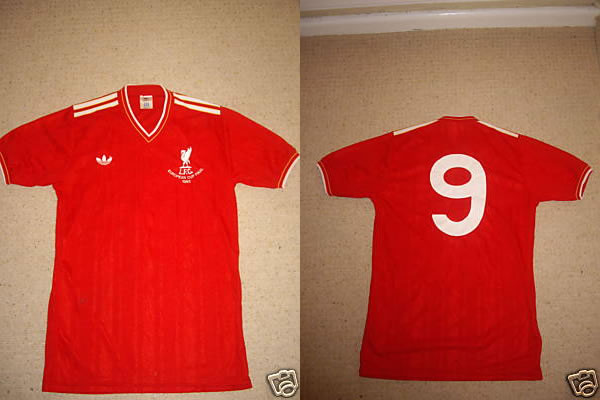 Liverpool FC Match worn 1985 European Cup Final Shirt Liverpool FC Match worn 1985 European Cup Final Shirt