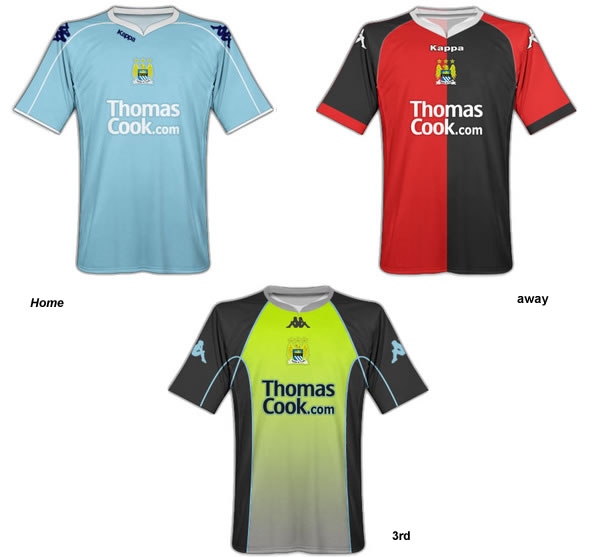 Manchester City Kappa Fantasy home, away and 3rd kits Manchester City Kappa Fantasy home, away and 3rd kits