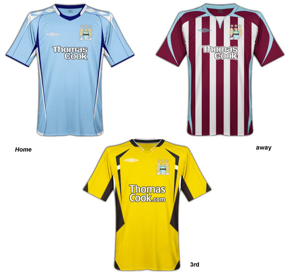 Manchester City Umbro Fantasy home, away and 3rd kits Manchester City Umbro Fantasy home, away and 3rd kits