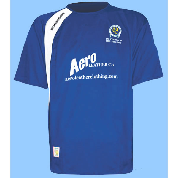 To commemorate the achievement of reaching the semi-final of the Scottish Cup for the first time in 58 years Queens have produced an all new strip just for the occasion. To commemorate the achievement of reaching the semi-final of the Scottish Cup for the first time in 58 years Queens have produced an all new strip just for the occasion.