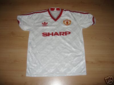 ORIGINAL 1980's ADDIDAS MANCHESTER UNITED SHARP SPONSERED FOOTBALL JERSEY** ORIGINAL 1980's ADDIDAS MANCHESTER UNITED SHARP SPONSERED FOOTBALL JERSEY**