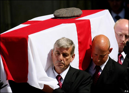 His funeral was held in Winchester Cathedral on Thursday, 3 May 2007. Ball is the second of the 1966 World Cup winning team to die, the first being captain Bobby Moore in 1993 His funeral was held in Winchester Cathedral on Thursday, 3 May 2007. Ball is the second of the 1966 World Cup winning team to die, the first being captain Bobby Moore in 1993