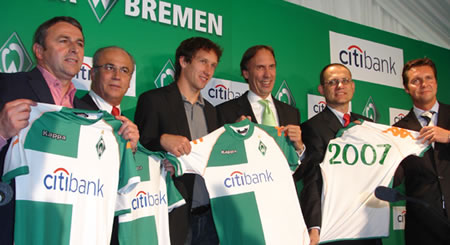 Citibank will be the new top sponsors of Werder Bremen. The contract between the world&rsquo;s largest private bank and the Bundesliga club will run for three years with a one year extension clause included