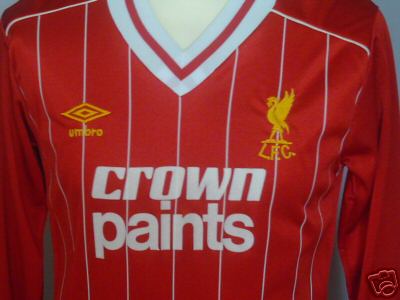 1984-5 LIVERPOOL HOME PLAYERS SHIRT CROWN PAINTS 