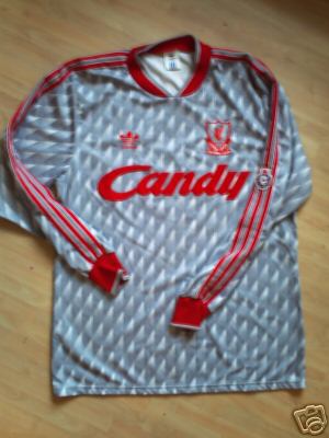This is a genuine Liverpool FC number 6 Adidas away match shirt from the nineties (Candy). Its number 6 as you can see in size 40 - 42 in chest. The last of a long collection found in the loft recently This is a genuine Liverpool FC number 6 Adidas away match shirt from the nineties (Candy). Its number 6 as you can see in size 40 - 42 in chest. The last of a long collection found in the loft recently