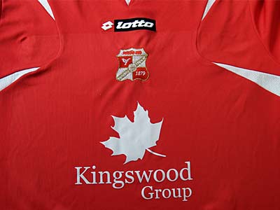 supporters can now get a first look at the new home shirt, complete with the new club badge and sponsor supporters can now get a first look at the new home shirt, complete with the new club badge and sponsor