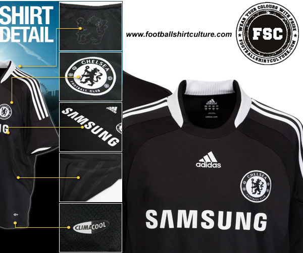 Chelsea unveiled their new black away kit and goalkeeper kit for the 08/09 season made by Adidas. chelsea_08_09_away_adidas_shirt.jpg