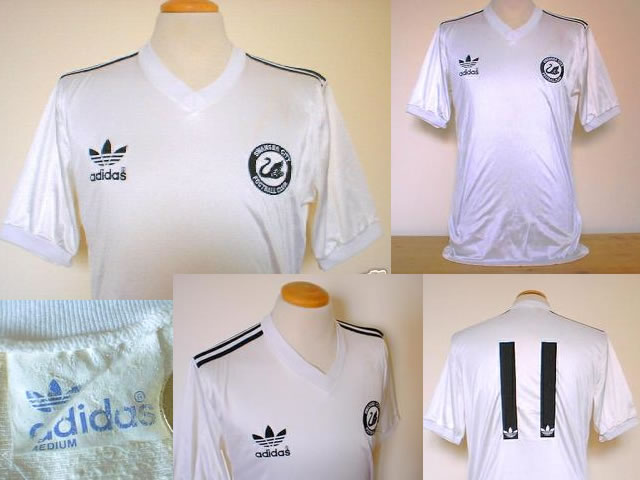VINTAGE 1981 SWANSEA CITY ADlDAS MATCH WORN SHIRT No.11 VINTAGE 1981 SWANSEA CITY ADlDAS MATCH WORN SHIRT No.11