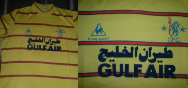 Vintage 83/84 le coq gulf air chelsea shirt Vintage 83/84 le coq gulf air chelsea shirt