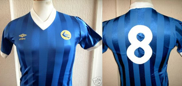 CARDIFF CITY Home Shirt 1983 Umbro PLAYER ISSUE Rare 8 CARDIFF CITY Home Shirt 1983 Umbro PLAYER ISSUE Rare 8